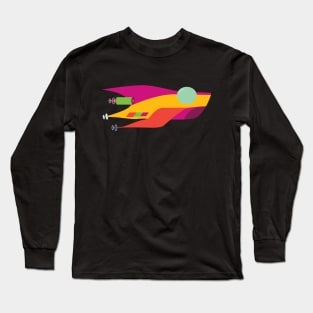 Retro Spaceship Two Long Sleeve T-Shirt